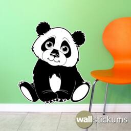 Panda Wall Decal Kids Nursery Bedroom Play Room Art Vinyl Sticker - thumbnail 1