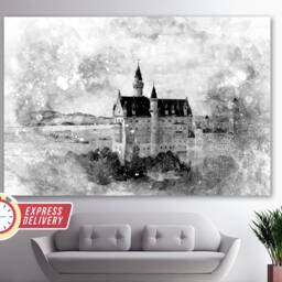 Neuschwanstein Castle in Bavaria Canvas Art, Print, Bavarian Wall Germany Photo, German Gift - thumbnail 2