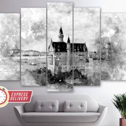 Neuschwanstein Castle in Bavaria Canvas Art, Print, Bavarian Wall Germany Photo, German Gift - thumbnail 4