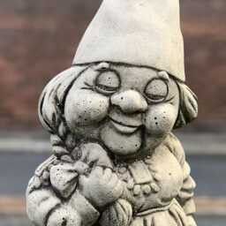 Cute Concrete Gnome Sculpture Garden Pixie Figurine Outdoor Stone Statue Handcrafted Lawn Ornament Cement Art Lover Gift - thumbnail 4