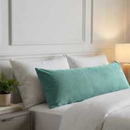 Corduroy Mustard Yellow Oversized Lumbar Pillow Cover, Soft Comfy Long Cushion Case, Bedroom Decor - thumbnail 3