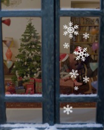 Winter Snowflakes Small - Holiday Vinyl Wall Decal Sticker - thumbnail 1