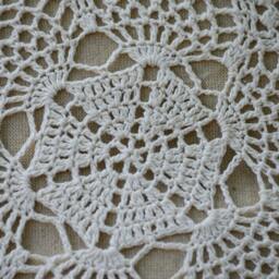 Crochet Lace Pillow Cover Rustic Cottage Chic Throw Cushion - 16x16'' - thumbnail 3