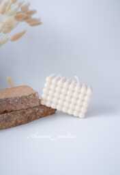 Bubble Cube Candle Handmade Soy & Beeswax, Home Decor - thumbnail 1