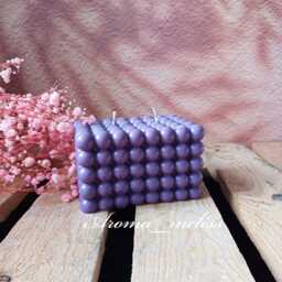 Bubble Cube Candle Handmade Soy & Beeswax, Home Decor - thumbnail 3