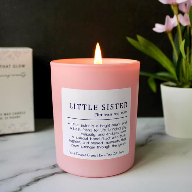 Little Sister Definition Candle Scented Soy Wax Birthday Gift - image 1