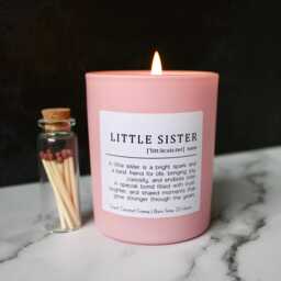 Little Sister Definition Candle Scented Soy Wax Birthday Gift - thumbnail 2