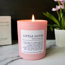 Little Sister Definition Candle Scented Soy Wax Birthday Gift - thumbnail 1