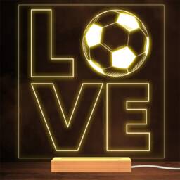 Love Football Ball Letters Sports Personalised Gift Lamp Night Light - thumbnail 1