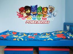 Pj Masks Power Heroes Wall Sticker, Decal, Pj Themed Bedroom, Masks Room