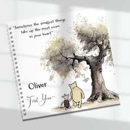 Personalised Classic Pooh Baby Milestone Blanket Gift Set - thumbnail 2