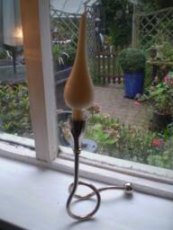 Romantic Trendy Danish Nickle Candle Stand & Teardrop - thumbnail 1