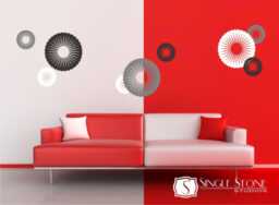 Walll Decals Funky Circles - Vinyl Wall Stickers Art Graphics Custom Home Decor
