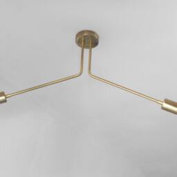 Sira - Mid Century Modern Brass Two-Light Ceiling Lamp - thumbnail 2