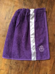 Monogram Princess Baby Towel Wrap - Purple Terry Cloth