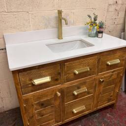 Broadway Quartz - Handmade Reclaimed Timber Bathroom Furniture