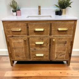 Broadway Quartz - Handmade Reclaimed Timber Bathroom Furniture - thumbnail 2