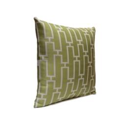 White & Lime Green Pillow, Throw Pillow Cover, Decorative Cushion Pillowcase, Cotton Blend, Indoor Outdoor - thumbnail 2