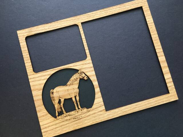 Horse Picture Frame - 8x10 Holds 5x7 & 3x4 Photos Gift For Lover, Portrait Frame, Lover - image 1