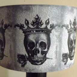 Skull Crown Lampshade Gothic By Fatta Da Mamma Free Gift - thumbnail 2