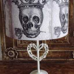 Skull Crown Lampshade Gothic By Fatta Da Mamma Free Gift - thumbnail 3