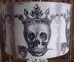 Skull Crown Lampshade Gothic By Fatta Da Mamma Free Gift - thumbnail 1