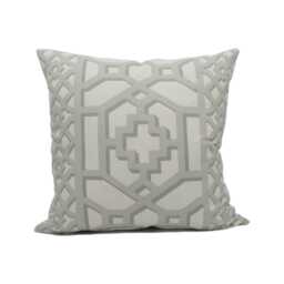 Schumacher - Zanzibar Trellis Cloud Elsie De Wolfe Inspired Designer Cushion Cover Handmade Throw Pillow Luxury Home D??cor - thumbnail 2