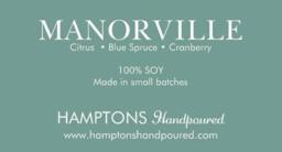 Manorville 8 Oz. Tumbler Citrus Blue Spruce Cranberry Hamptons Handpoured Signature Village Series 100% Soy Candle Hand Poured - thumbnail 1