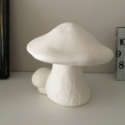 Set Of 2 Ceramic Garden Mushrooms, Ready To Paint, Bisque Figurines, Paint Lovers, Outdoor Decor, Decoration, Gift, Easter - thumbnail 2