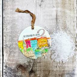 Copenhagen Landmarks Cute Ceramic Hanging Decoration Christmas - thumbnail 2