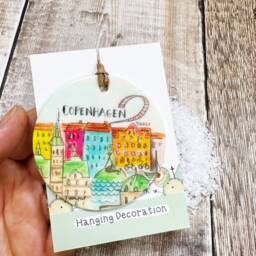 Copenhagen Landmarks Cute Ceramic Hanging Decoration Christmas - thumbnail 4