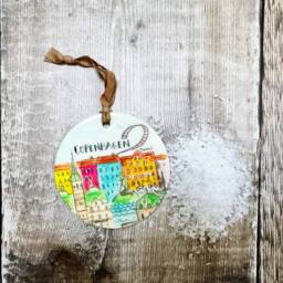 Copenhagen Landmarks Cute Ceramic Hanging Decoration Christmas - thumbnail 3