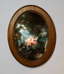 Oak Wooden Framed Picture, Jean Honore Fragonard Art Print, The Swing - thumbnail 1