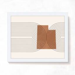 Mid Century Wall Art - Minimalist Utah & Decor, Abstract Mid-Century Modern Prints, State Map Print, Of Print - thumbnail 3
