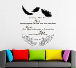Psalm 914 Wall Decal, Inspirational Quote Art 4409 - thumbnail 1