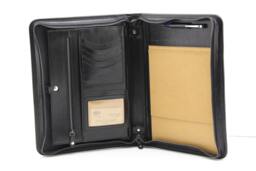 Leather Portfolio With Zipper, Organizer For Men, Anniversary Gift, Personalized Document Folder