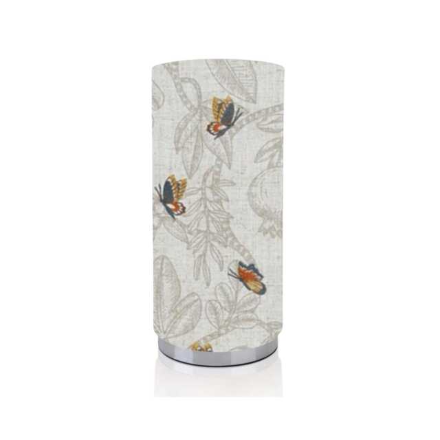 Handmade Floral Butterfly Fabric Lamp, Chrome Base, Made in UK - image 1