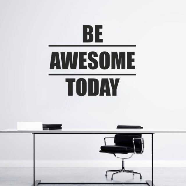 Be Awesome Today Wall Sticker - Motivational Office Decal Inspiring Studio Art - image 1