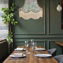 Grey Floral Lampshade With Cream Fringe Handmade For Ceiling Lights, Table & Floor Standard Lamp Shades, Wall Lights - thumbnail 3
