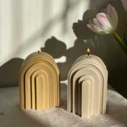 Arch Candle - Rainbow Soy Wax Handmade Decorative Modern Home Decor Valentines Day Gift Mother's - thumbnail 3