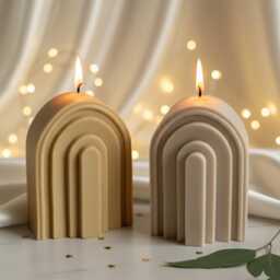 Arch Candle - Rainbow Soy Wax Handmade Decorative Modern Home Decor Valentines Day Gift Mother's - thumbnail 1