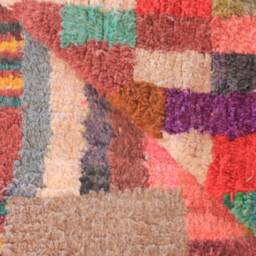 Moroccan Multi-Colors Rug, Beni Ourain Orange Wool Berber Custom Handmade Rug - thumbnail 4