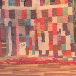 Moroccan Multi-Colors Rug, Beni Ourain Orange Wool Berber Custom Handmade Rug - thumbnail 3