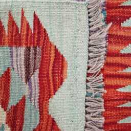 Small Runner Rug, Handmade Artisan Afghan Turkish Scandinavian Navajo Bohemian Wool Flatweave Multicolour Kilim Rug 153x62 cm - thumbnail 3