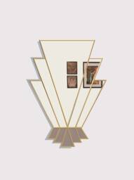 Luxury Art Deco Wall Mirror With Grey Accents UK Made - thumbnail 1