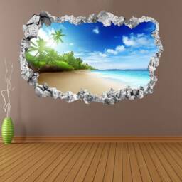 Tropical Beach Palm Tree Wall Decal Sticker Mural Poster Print Art Home Office Decor Ka9 - thumbnail 2