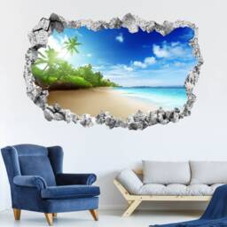 Tropical Beach Palm Tree Wall Decal Sticker Mural Poster Print Art Home Office Decor Ka9 - thumbnail 3