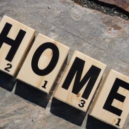 Scrabble Letters Large Tiles Wooden Block Wall Art Gift For Mom Wood - thumbnail 2