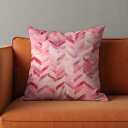 Pink Chevron Cushion Cover, Watercolor Zigzag Throw Pillow Modern Chic Living Room & Bedroom Decoration, Custom Made Covers - thumbnail 3