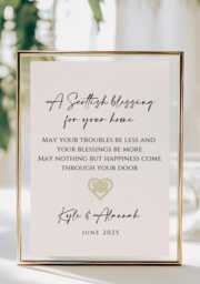 Personalised Scottish Blessing For Your Home- Blessing New Family Couple Blessing- A5 Print Home Prints - thumbnail 1